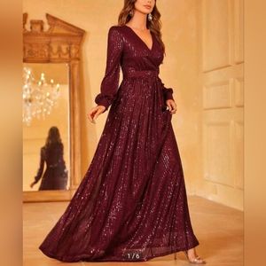 Elegant sequined ball gown